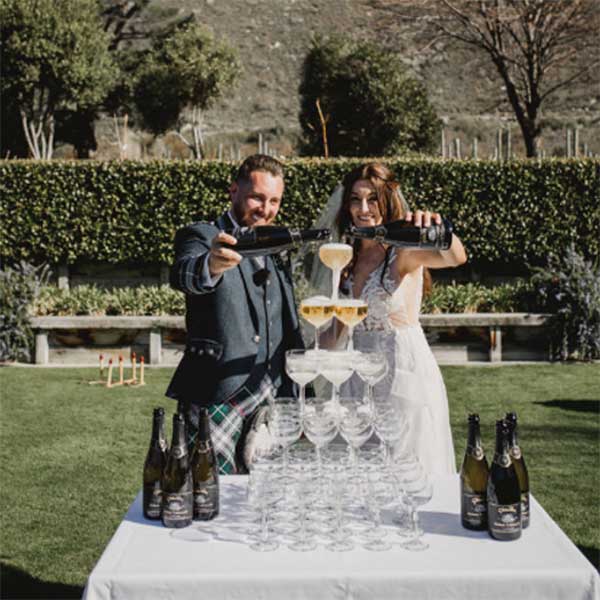 Why not add a champagne tower to your day?